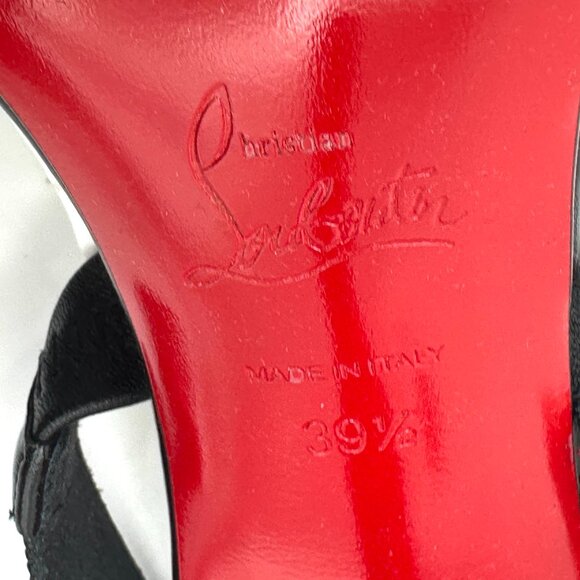 Christian Louboutin SLINGYZIP 100 Slingback Zip Heels Sandals Pumps Shoes - Picture 15 of 16